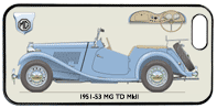 MG TD II 1951-53 (round rear lights) Phone Cover Horizontal